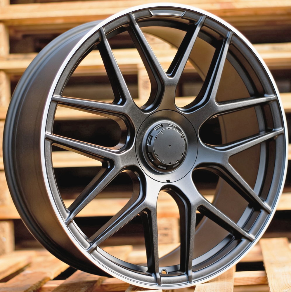 Jante Mercedes 21x10 ET33 5x130 - Black Half Matt+Polished Lip