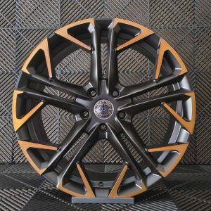 Jante Pesa Wheels PW7048 18×8 ET38 5×112 – Satin Black Machined Face + Copper - Image 2