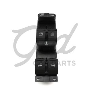 Alternative view of COMUTADOR VIDROS CONDUTOR VOLKSWAGEN GOLF JETTA PASSAT SEAT LEON IBIZA 2003-2015 1K4959857A